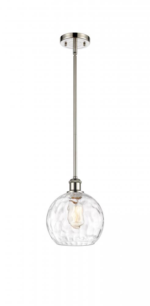Athens Water Glass - 1 Light - 8 inch - Polished Nickel - Mini Pendant