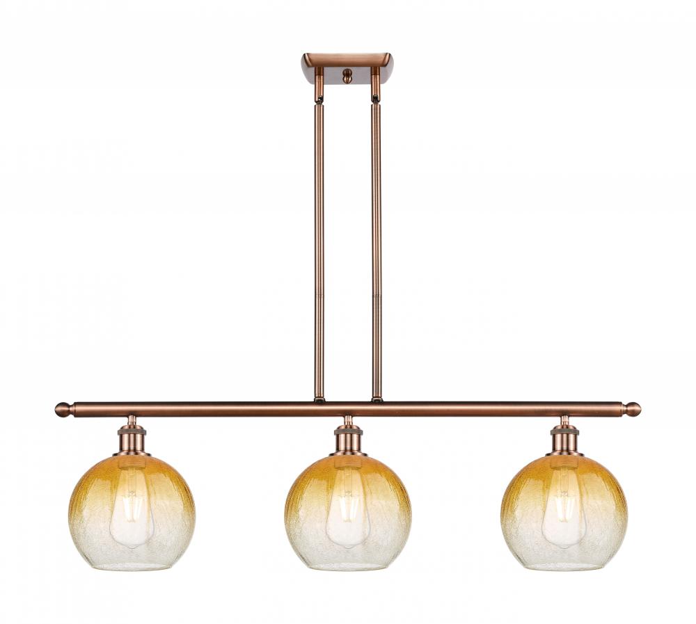 Brookhaven Globe - 3 Light - 36 inch - Antique Copper - Stem Hung - Island Light