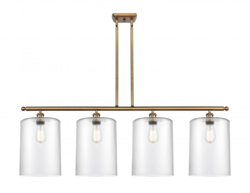 Cobbleskill - 4 Light - 48 inch - Brushed Brass - Cord hung - Island Light