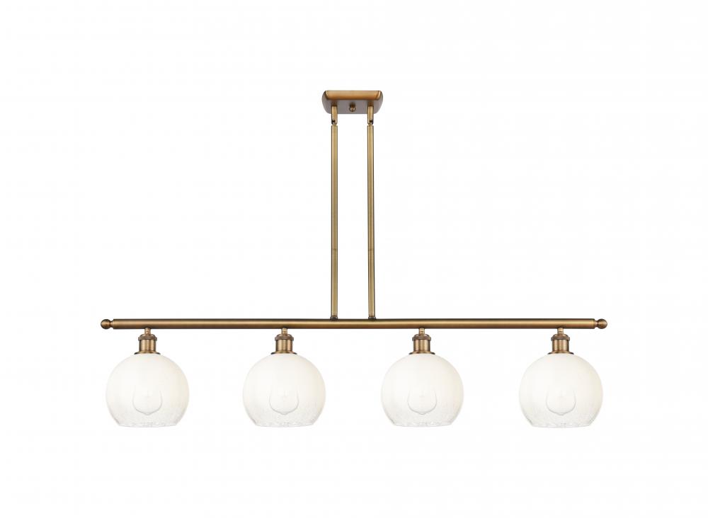 Brookhaven Globe - 4 Light - 48 inch - Brushed Brass - Stem Hung - Island Light
