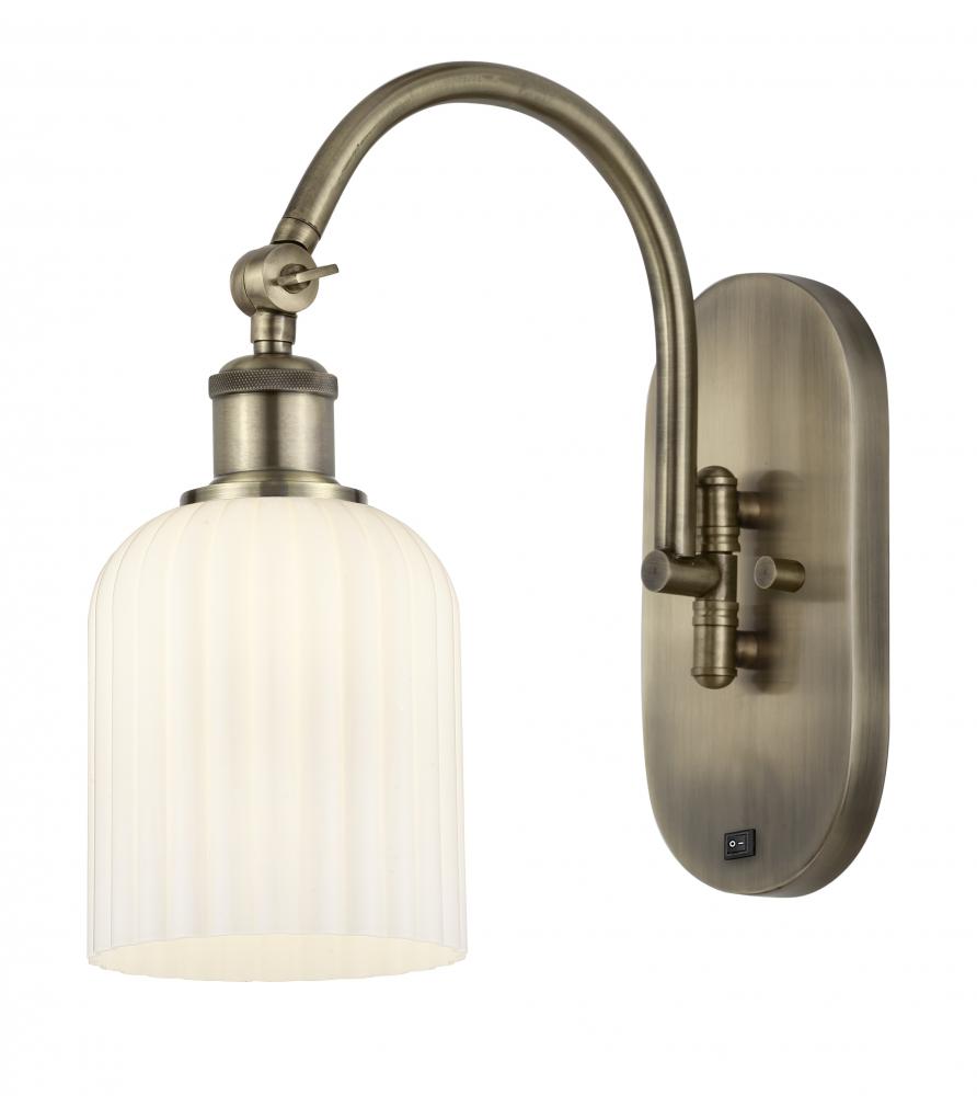 Bridal Veil - 1 Light - 5 inch - Antique Brass - Adjustable Swing Arm