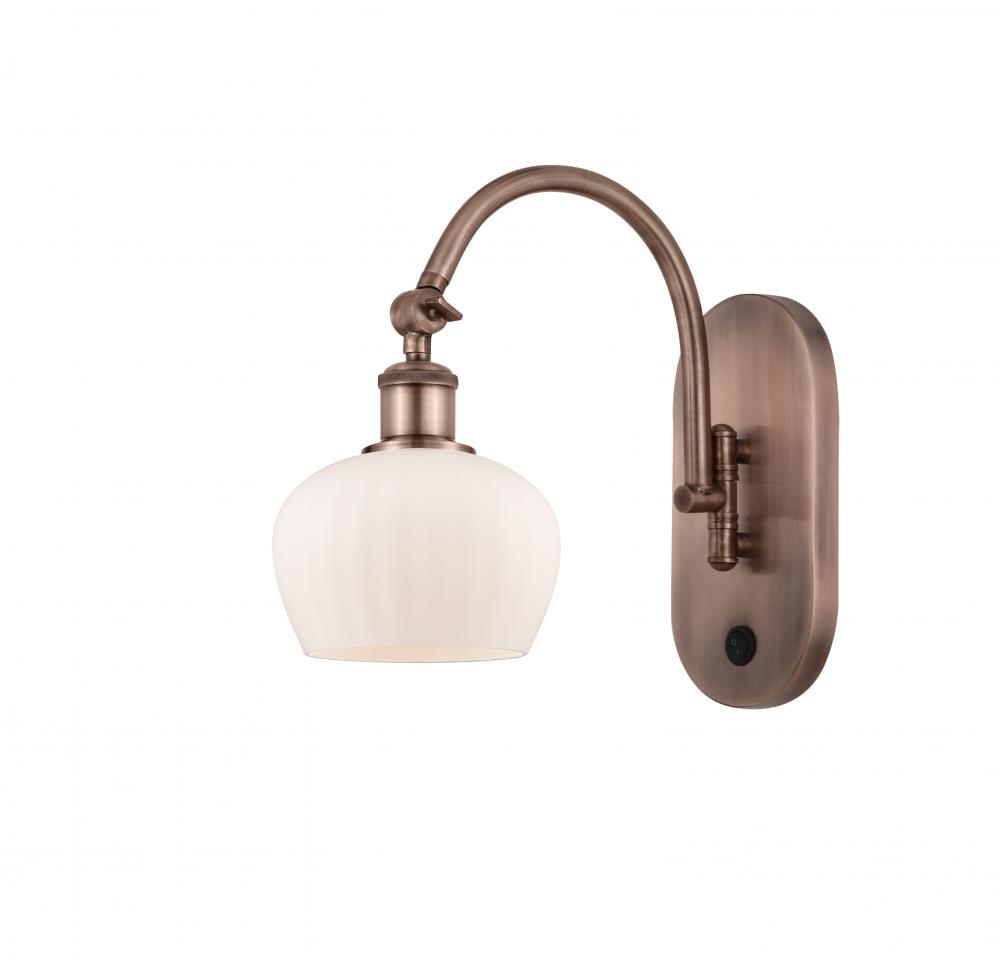 Fenton - 1 Light - 7 inch - Antique Copper - Adjustable Swing Arm