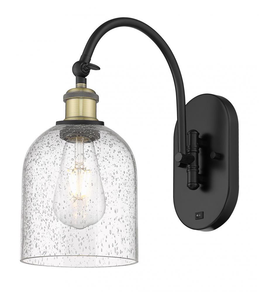 Bella - 1 Light - 6 inch - Black Antique Brass - Adjustable Swing Arm
