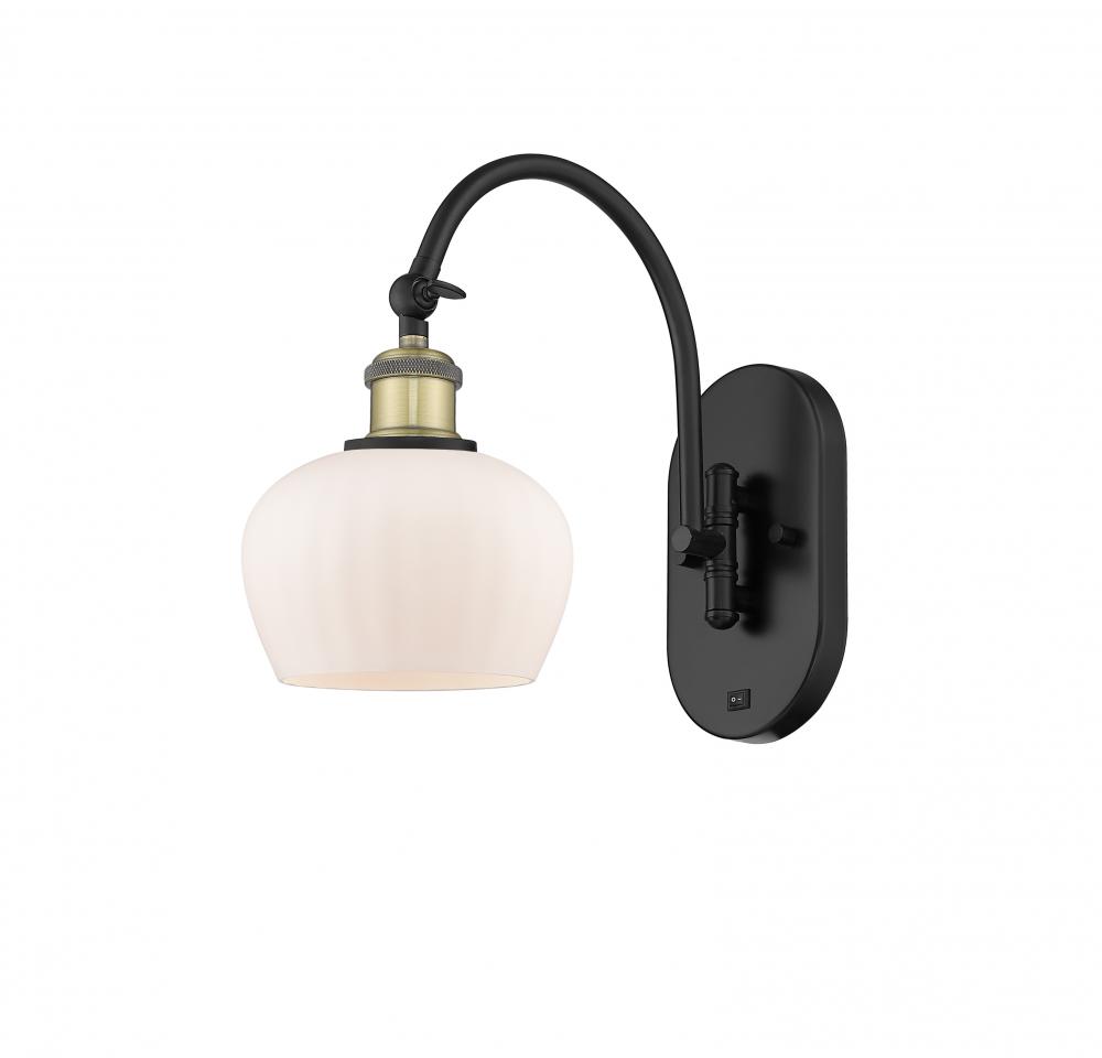 Fenton - 1 Light - 7 inch - Black Antique Brass - Adjustable Swing Arm