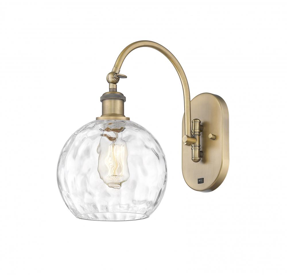 Athens Water Glass - 1 Light - 8 inch - Brushed Brass - Adjustable Swing Arm