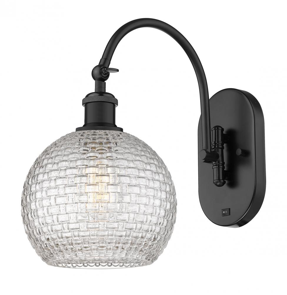 Athens - 1 Light - 8 inch - Matte Black - Adjustable Swing Arm