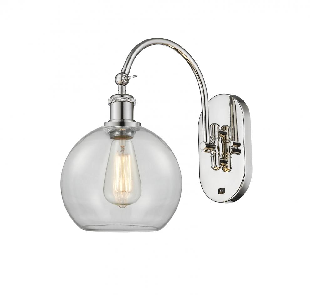 Athens - 1 Light - 8 inch - Polished Nickel - Adjustable Swing Arm