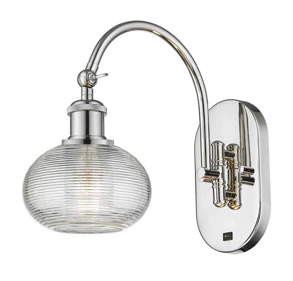 Ithaca - 1 Light - 6 inch - Polished Nickel - Adjustable Swing Arm