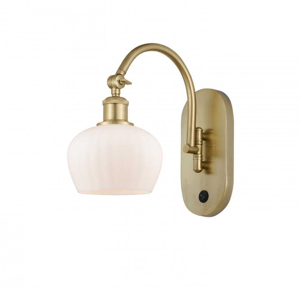 Fenton - 1 Light - 7 inch - Satin Gold - Adjustable Swing Arm