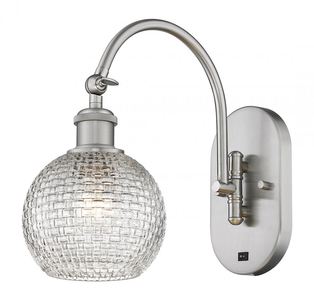 Athens - 1 Light - 6 inch - Brushed Satin Nickel - Adjustable Swing Arm