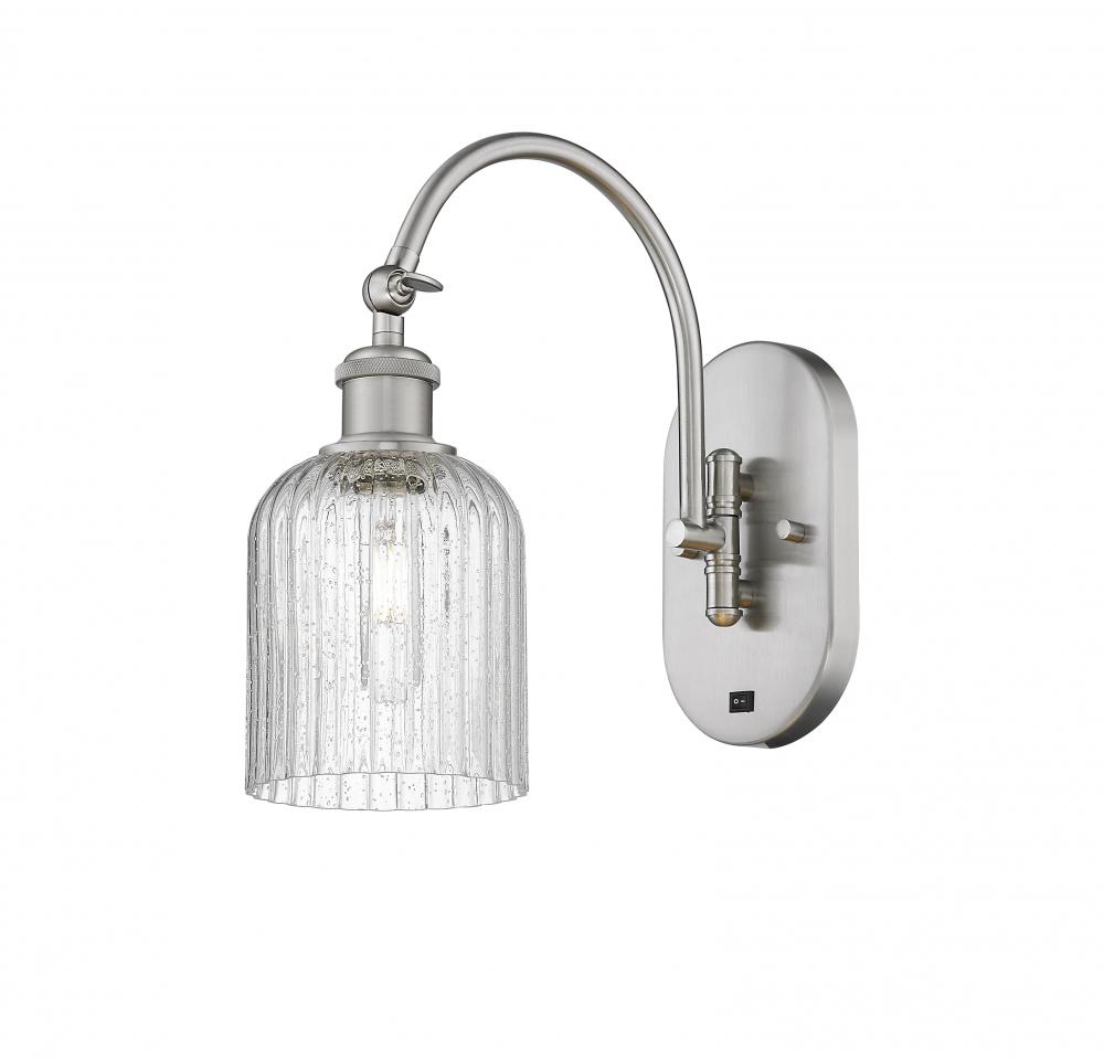 Bridal Veil - 1 Light - 5 inch - Brushed Satin Nickel - Adjustable Swing Arm