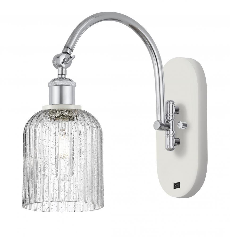 Bridal Veil - 1 Light - 5 inch - White Polished Chrome - Adjustable Swing Arm