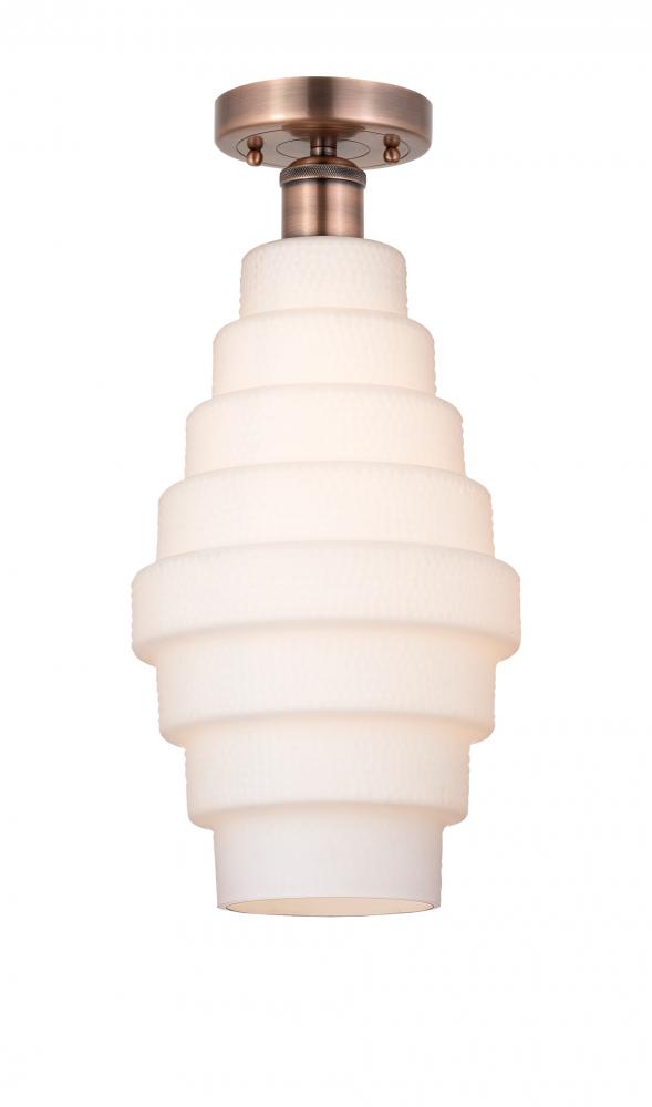 Cascade - 1 Light - 8 inch - Antique Copper - Flush Mount