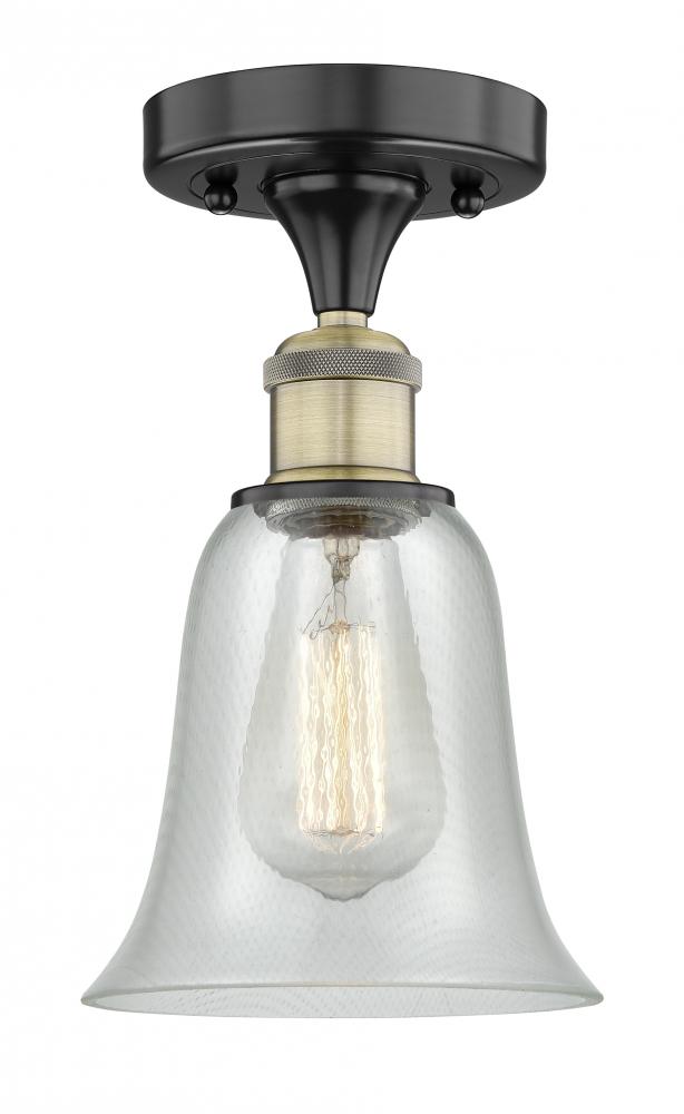 Hanover - 1 Light - 6 inch - Black Antique Brass - Flush Mount