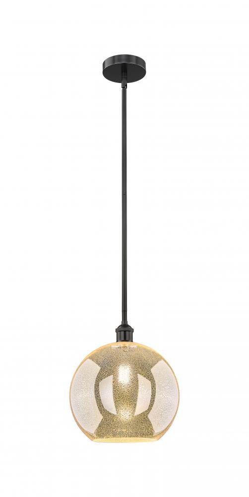 Athens - 1 Light - 12 inch - Matte Black - Cord hung - Mini Pendant