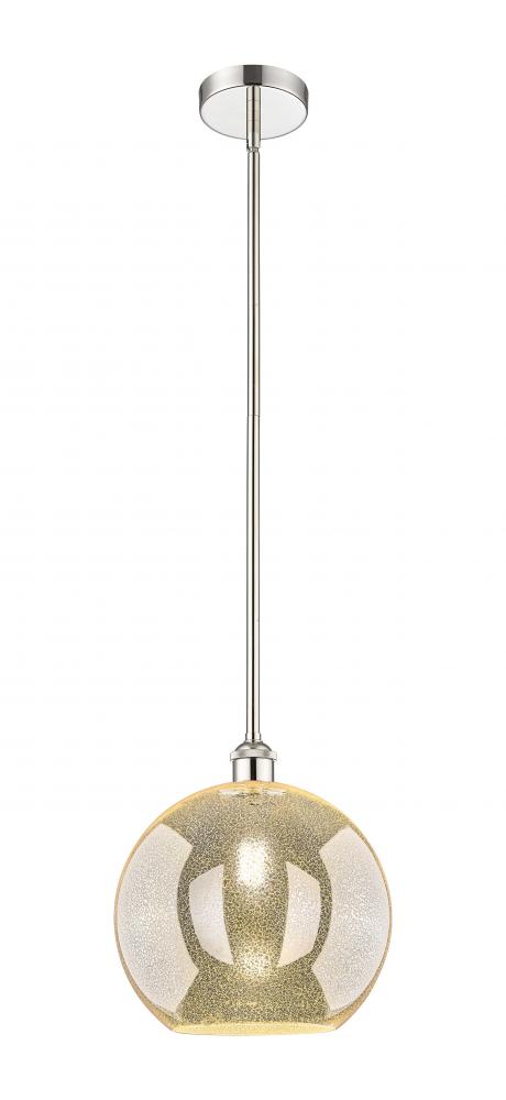 Athens - 1 Light - 12 inch - Polished Nickel - Cord hung - Mini Pendant