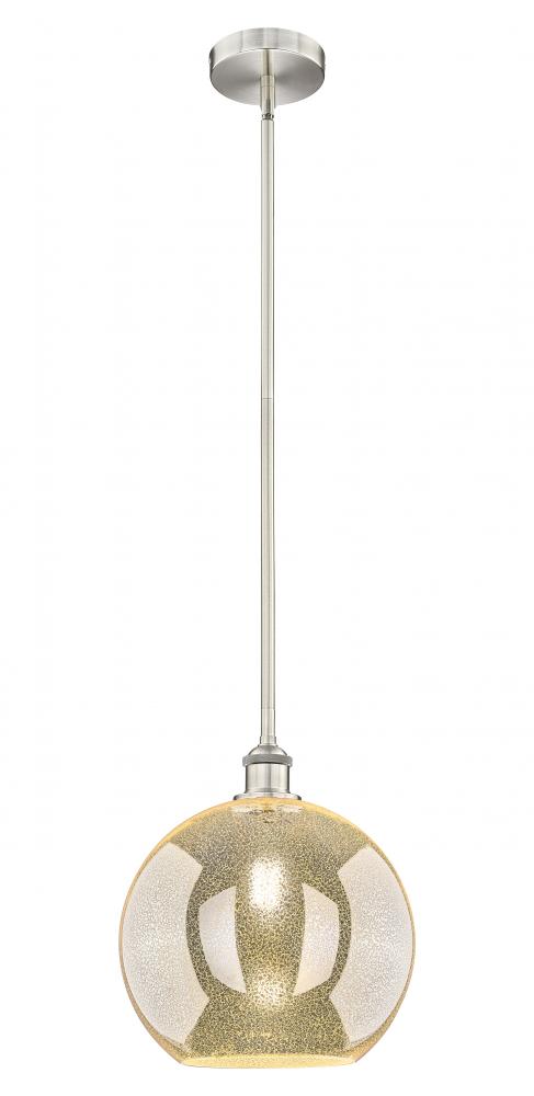 Athens - 1 Light - 12 inch - Brushed Satin Nickel - Cord hung - Mini Pendant