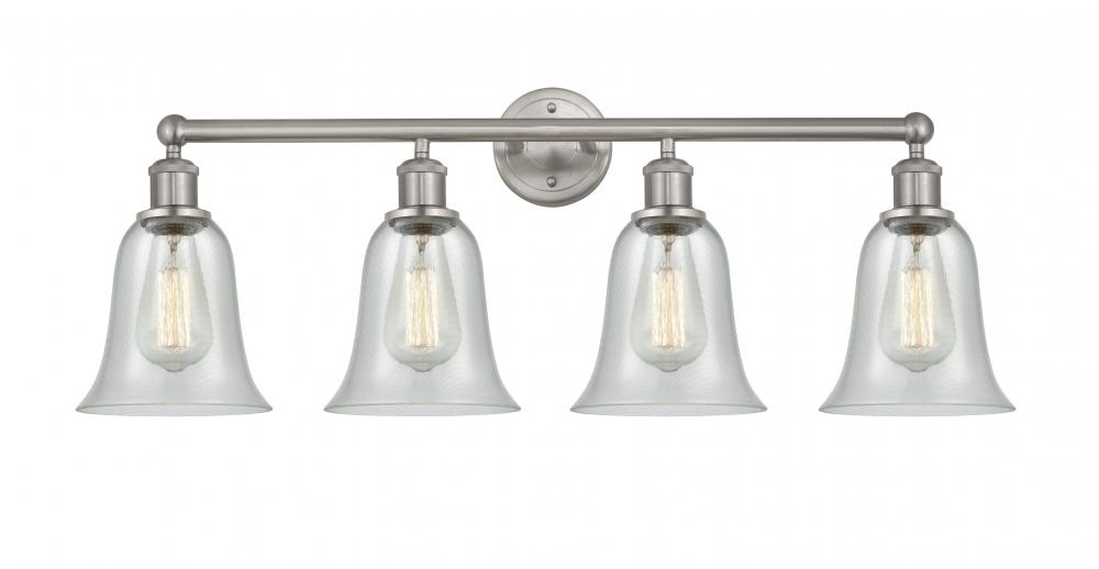 Hanover - 4 Light - 33 inch - Brushed Satin Nickel - Bath Vanity Light