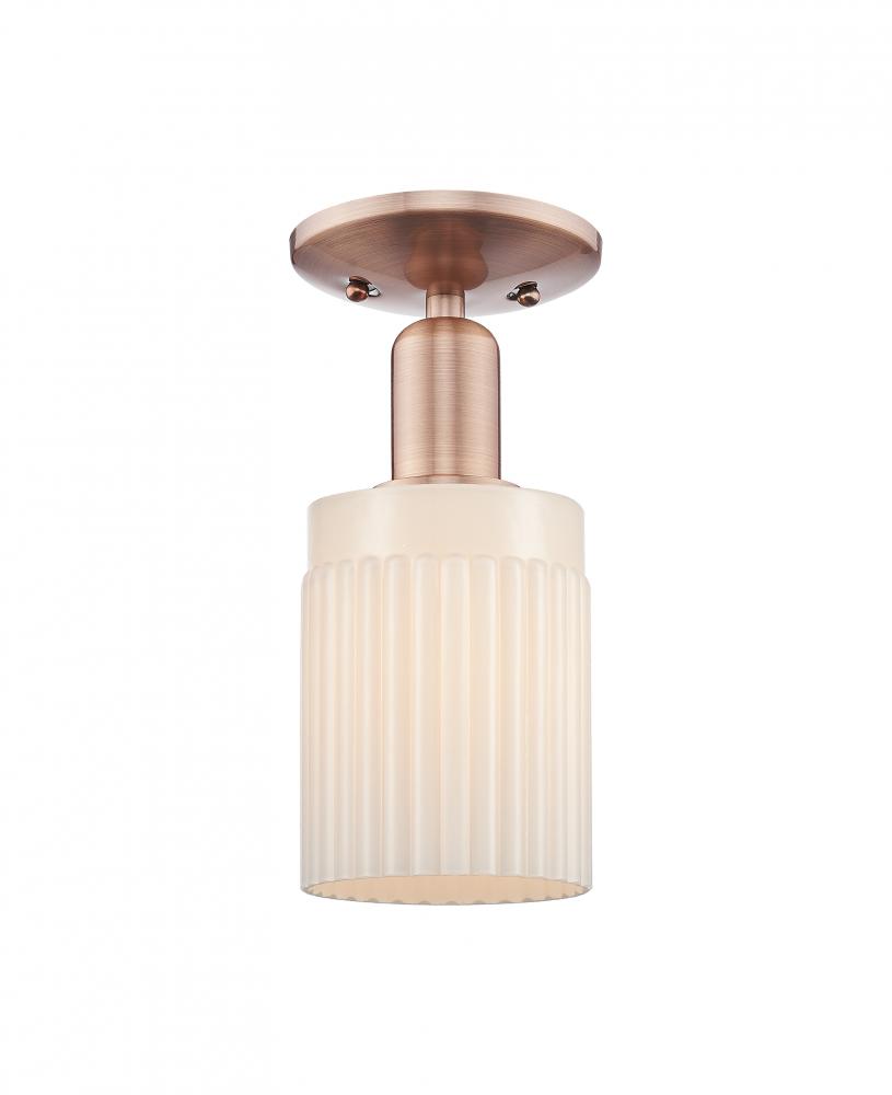 Hadley - 1 Light - 5 inch - Black Antique Brass - Semi-Flush Mount