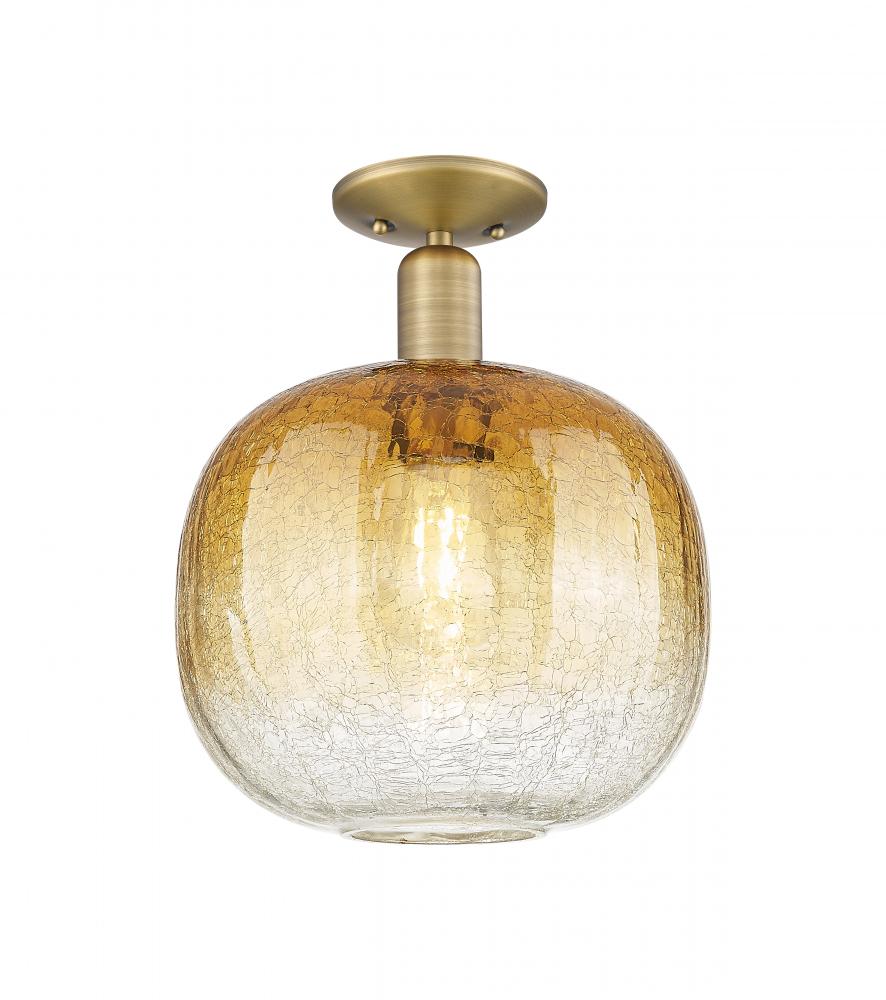 Brookhaven Sphere - 1 Light - 6 inch - Brushed Brass - Semi-Flush Mount