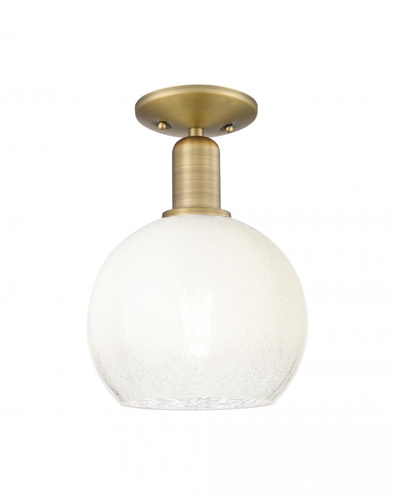 Brookhaven Globe - 1 Light - 6 inch - Brushed Brass - Semi-Flush Mount