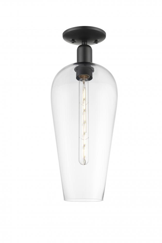 Chelsea - 1 Light - 6 inch - Matte Black - Semi-Flush Mount