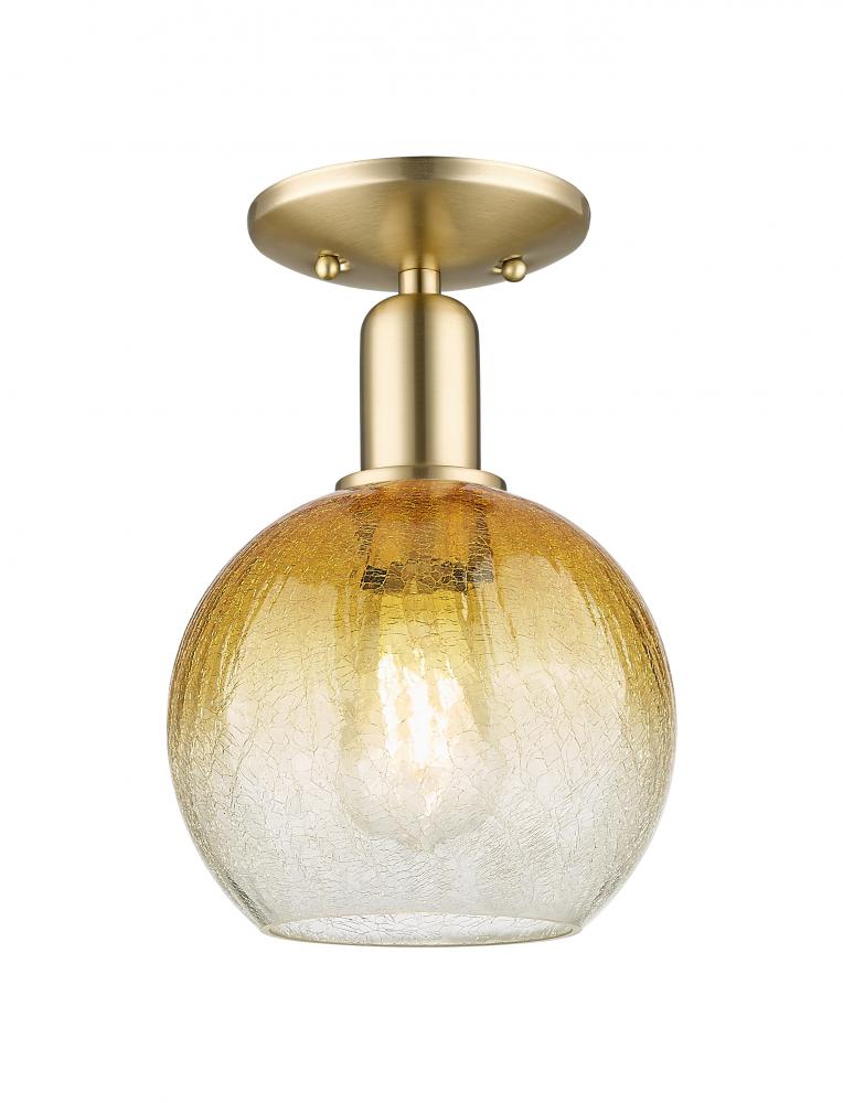 Brookhaven Globe - 1 Light - 6 inch - Champagne Bronze - Semi-Flush Mount