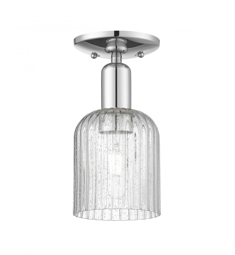 Bridal Veil - 1 Light - 6 inch - Polished Chrome - Semi-Flush Mount