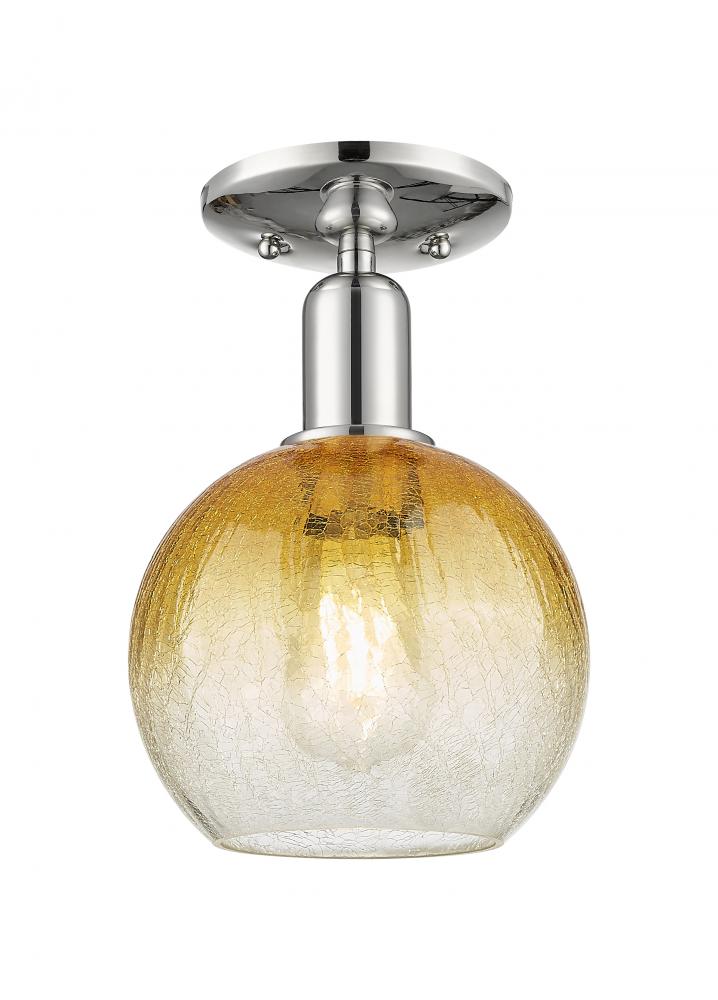 Brookhaven Globe - 1 Light - 6 inch - Polished Nickel - Semi-Flush Mount