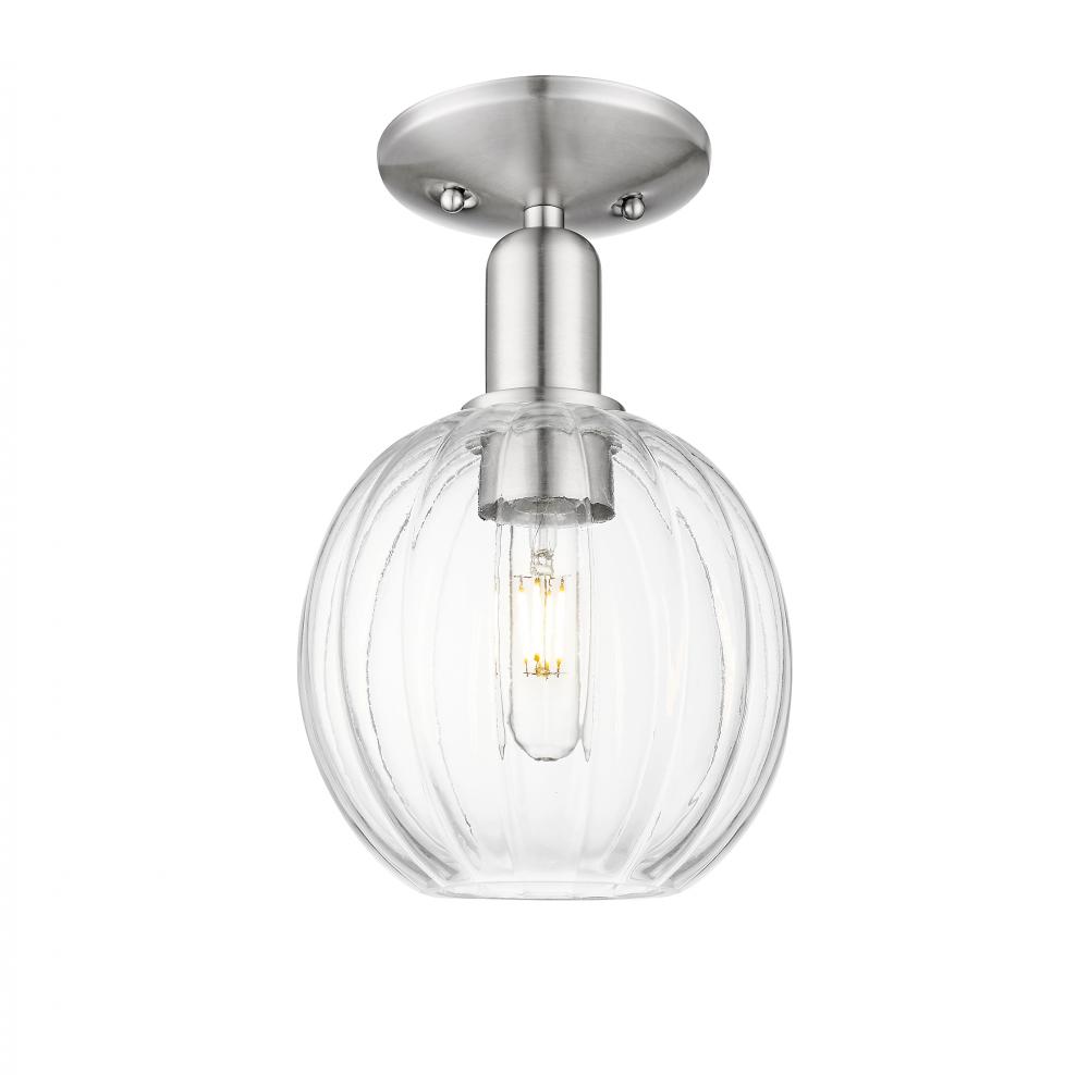 Preston - 1 Light - 6 inch - Brushed Satin Nickel - Semi-Flush Mount