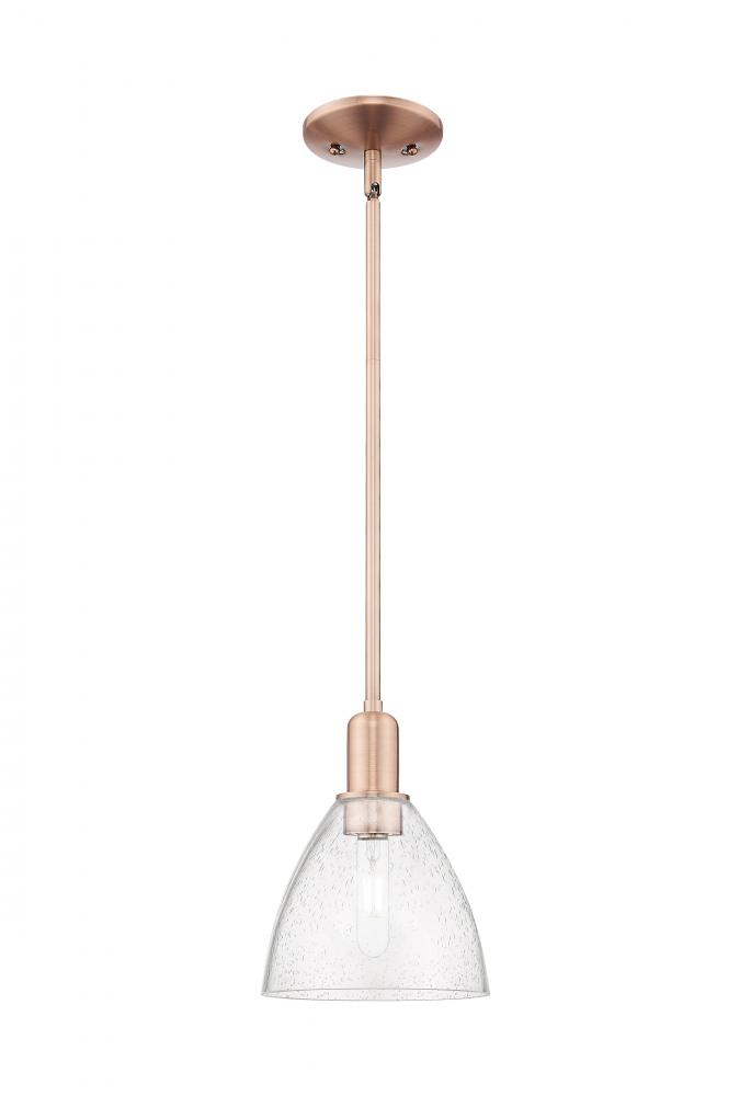 Bristol - 1 Light - 8 inch - Antique Copper - Stem hung - Mini Pendant