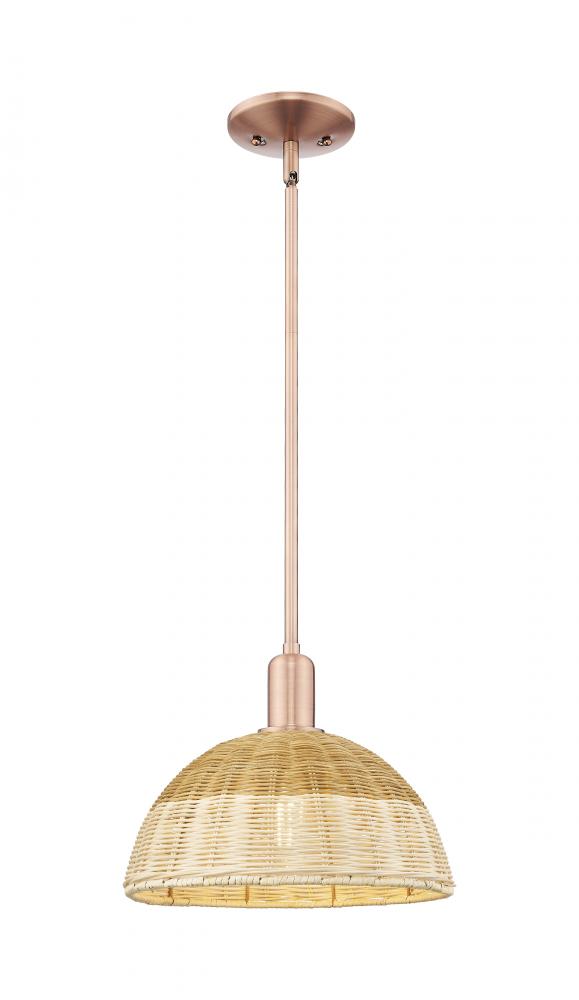 Natural Ballston Dome - 1 Light - 6 inch - Antique Copper - Mini Pendant