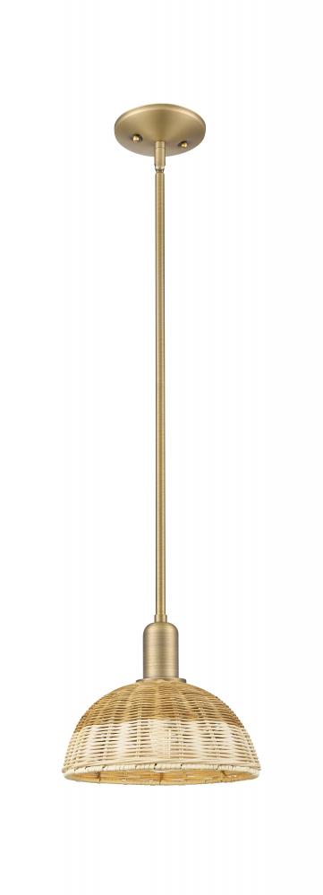 Natural Ballston Dome - 1 Light - 6 inch - Brushed Brass - Mini Pendant