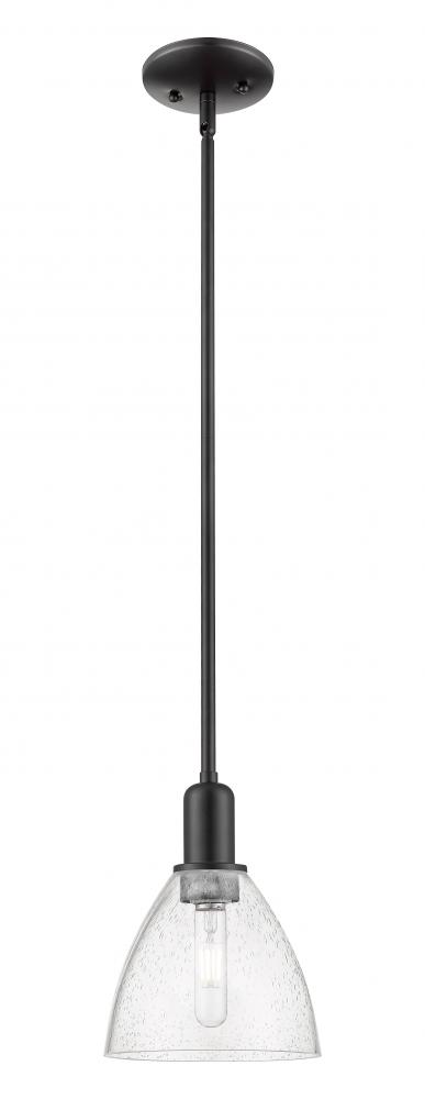 Bristol - 1 Light - 8 inch - Matte Black - Stem hung - Mini Pendant