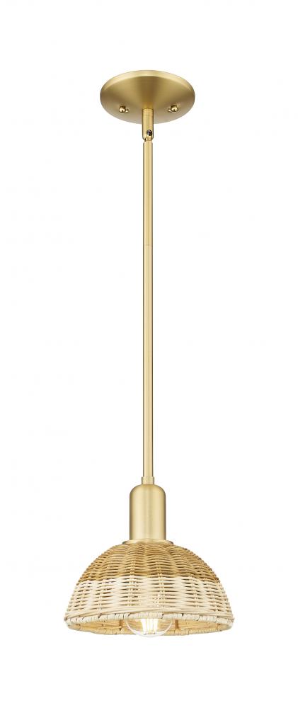Natural Ballston Dome - 1 Light - 6 inch - Satin Gold - Mini Pendant