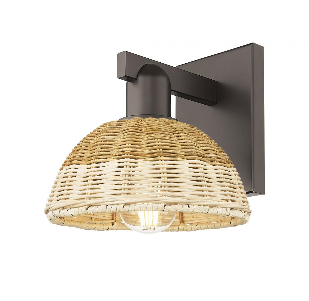 Natural Ballston Dome - 1 Light - 6 inch - Oil Rubbed Bronze - Sconce