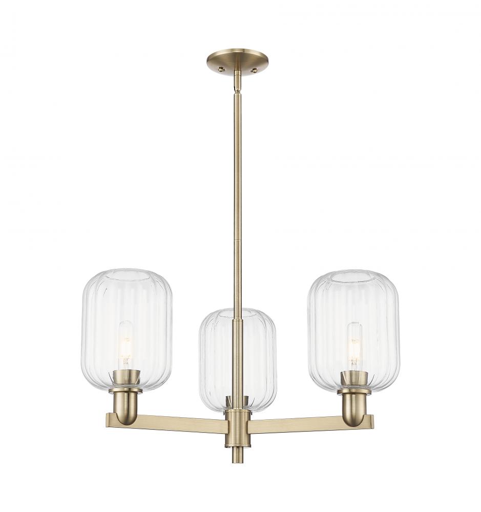 Preston Cylinder - 3 Light - 18 inch - Champagne Bronze - Flush Mount