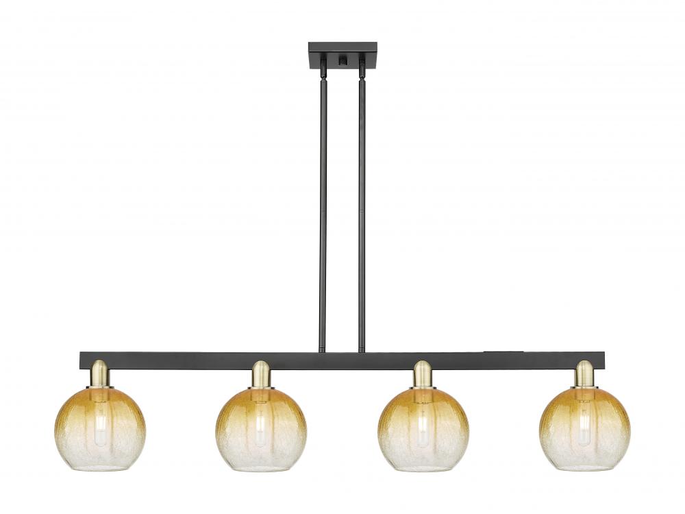 Brookhaven Globe - 4 Light - 48 inch - Black Antique Brass - Cord hung - Island Light