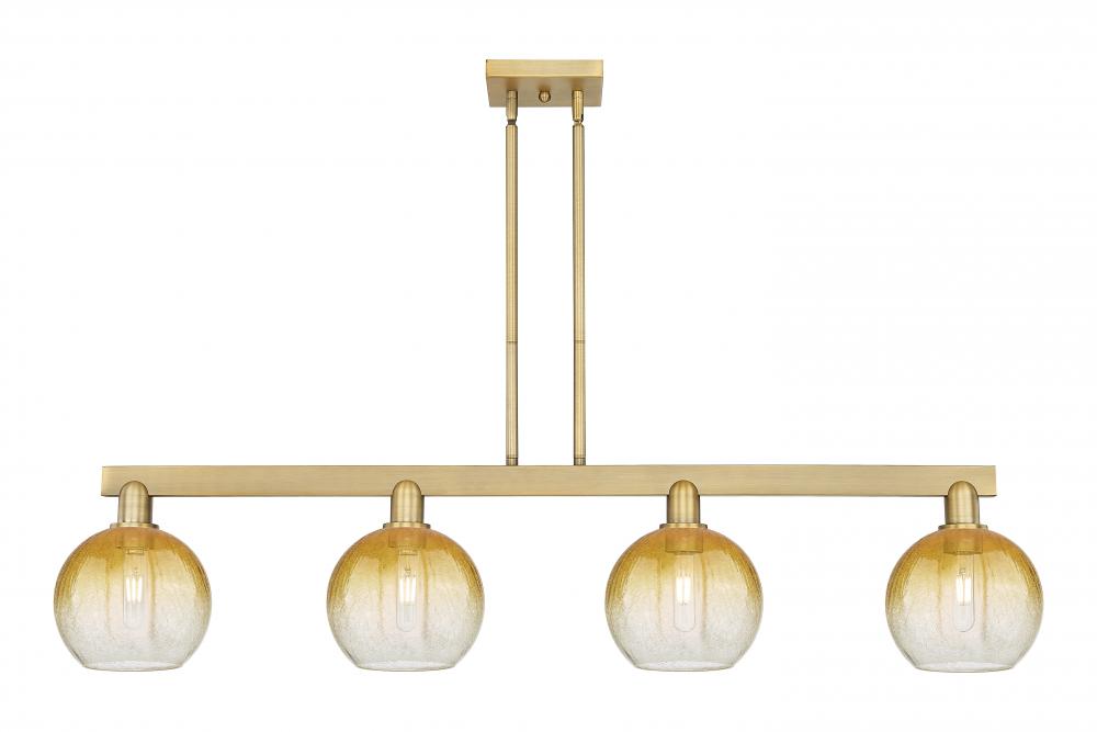 Brookhaven Globe - 4 Light - 48 inch - Brushed Brass - Cord hung - Island Light