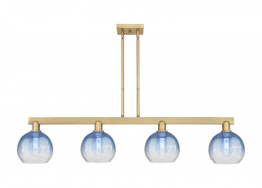 Brookhaven Globe - 4 Light - 48 inch - Brushed Brass - Cord hung - Island Light