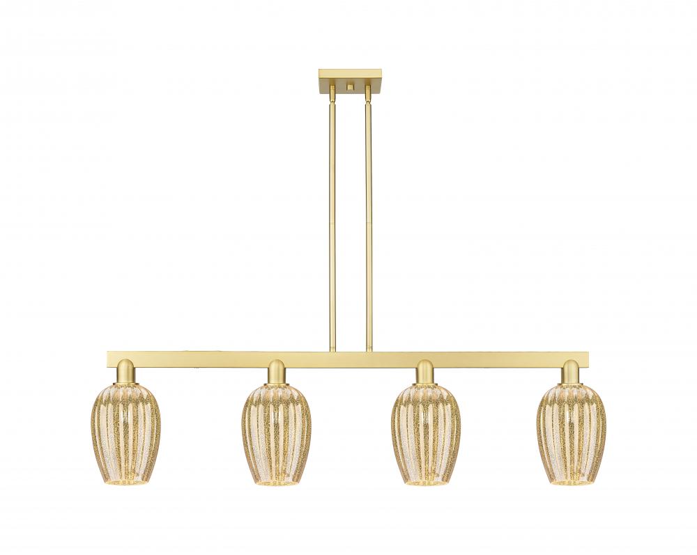 Preston - 4 Light - 48 inch - Satin Gold - Cord hung - Island Light