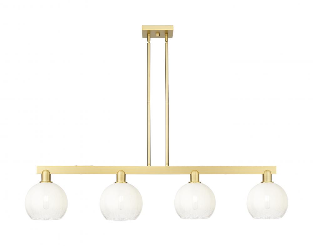 Brookhaven Globe - 4 Light - 48 inch - Satin Gold - Cord hung - Island Light