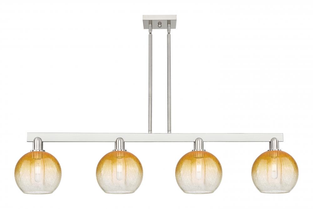 Brookhaven Globe - 4 Light - 48 inch - Brushed Satin Nickel - Cord hung - Island Light