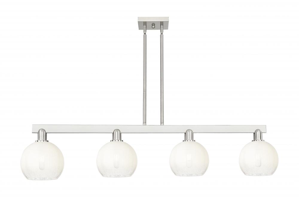Brookhaven Globe - 4 Light - 48 inch - Brushed Satin Nickel - Cord hung - Island Light