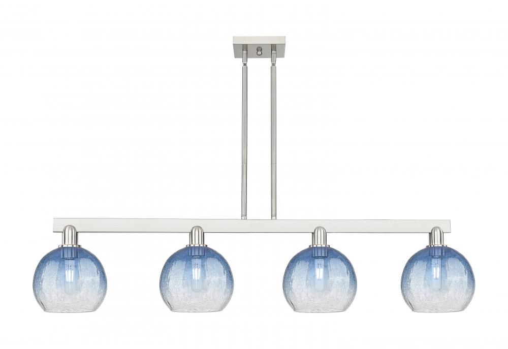 Brookhaven Globe - 4 Light - 48 inch - Brushed Satin Nickel - Cord hung - Island Light