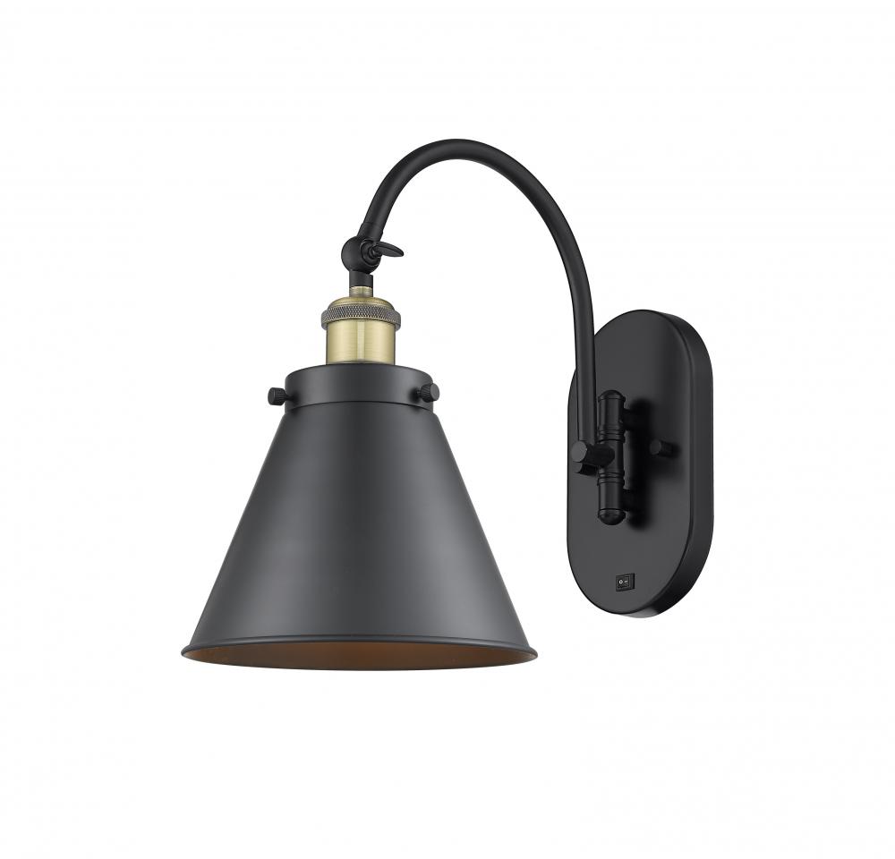 Appalachian - 1 Light - 8 inch - Black Antique Brass - Adjustable Swing Arm