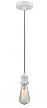 Innovations Lighting 100W-10BW-1W - Edison - 1 Light - 2 inch - White - Cord hung - Mini Pendant