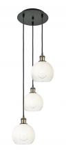 Innovations Lighting 113B-3P-BAB-G483-8OP - Brookhaven Globe - 3 Light - 14 inch - Black Antique Brass - Cord Hung - Multi Pendant
