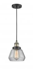 Innovations Lighting 201C-BAB-G172 - Fulton - 1 Light - 7 inch - Black Antique Brass - Cord hung - Mini Pendant