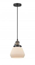 Innovations Lighting 201CSW-BAB-G171 - Fulton - 1 Light - 7 inch - Black Antique Brass - Cord hung - Mini Pendant